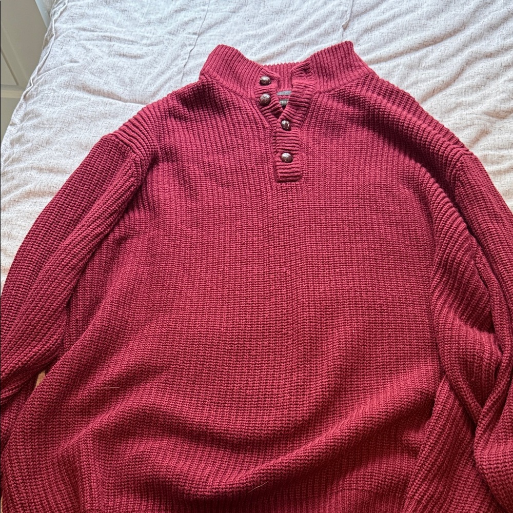 Weatherproof Men's Burgundy Turtleneck Sweater